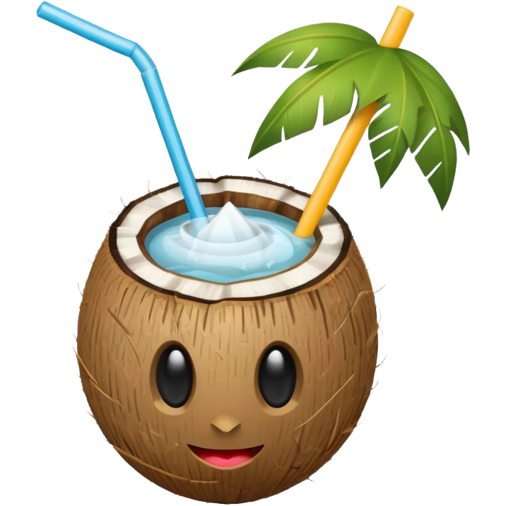coconut drink summer vibe emoji