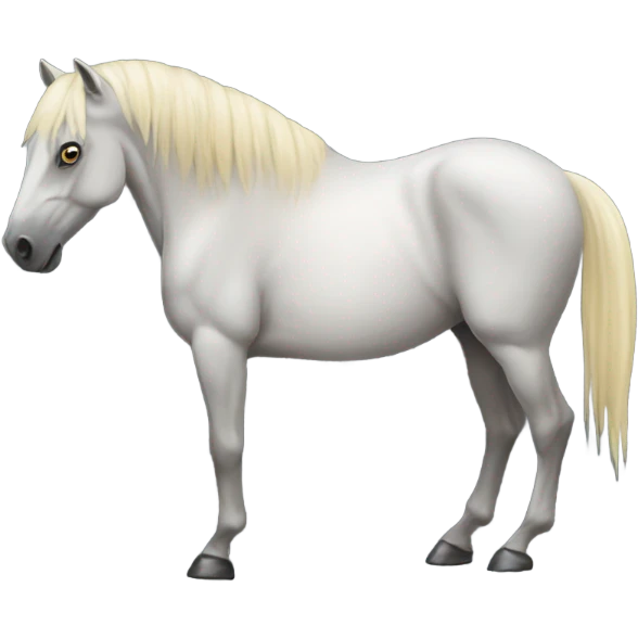 Horse wearing a horror emoji