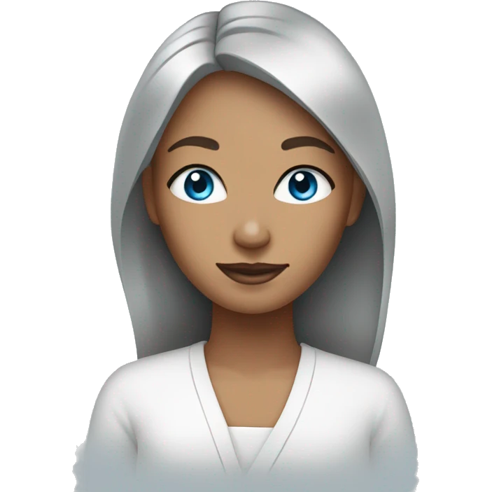 spa blue eyed woman emoji