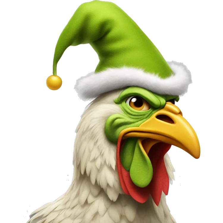Chicken grinch emoji