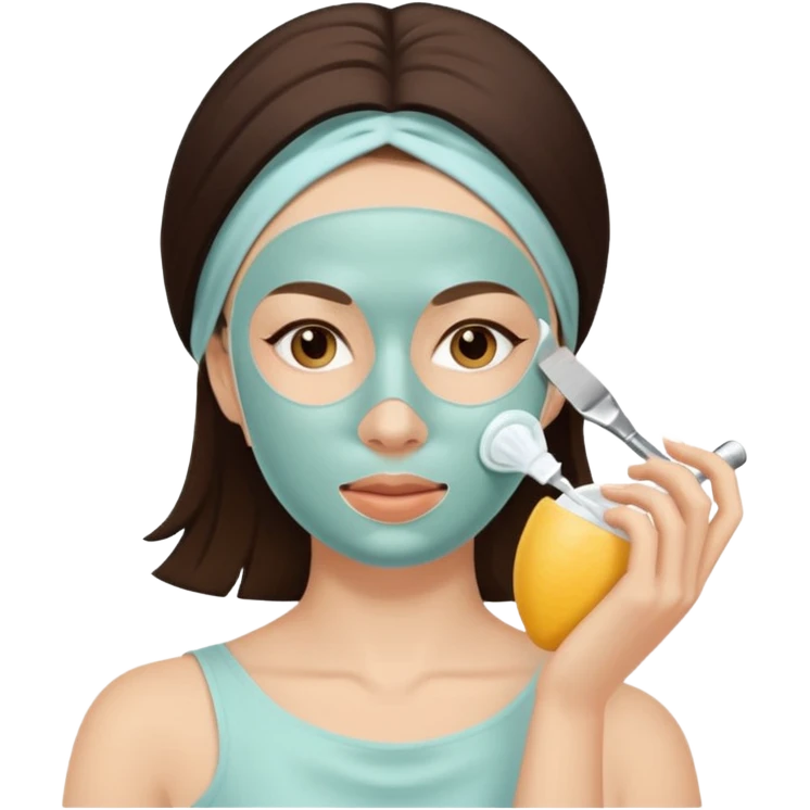 woman doing beauty treatment emoji