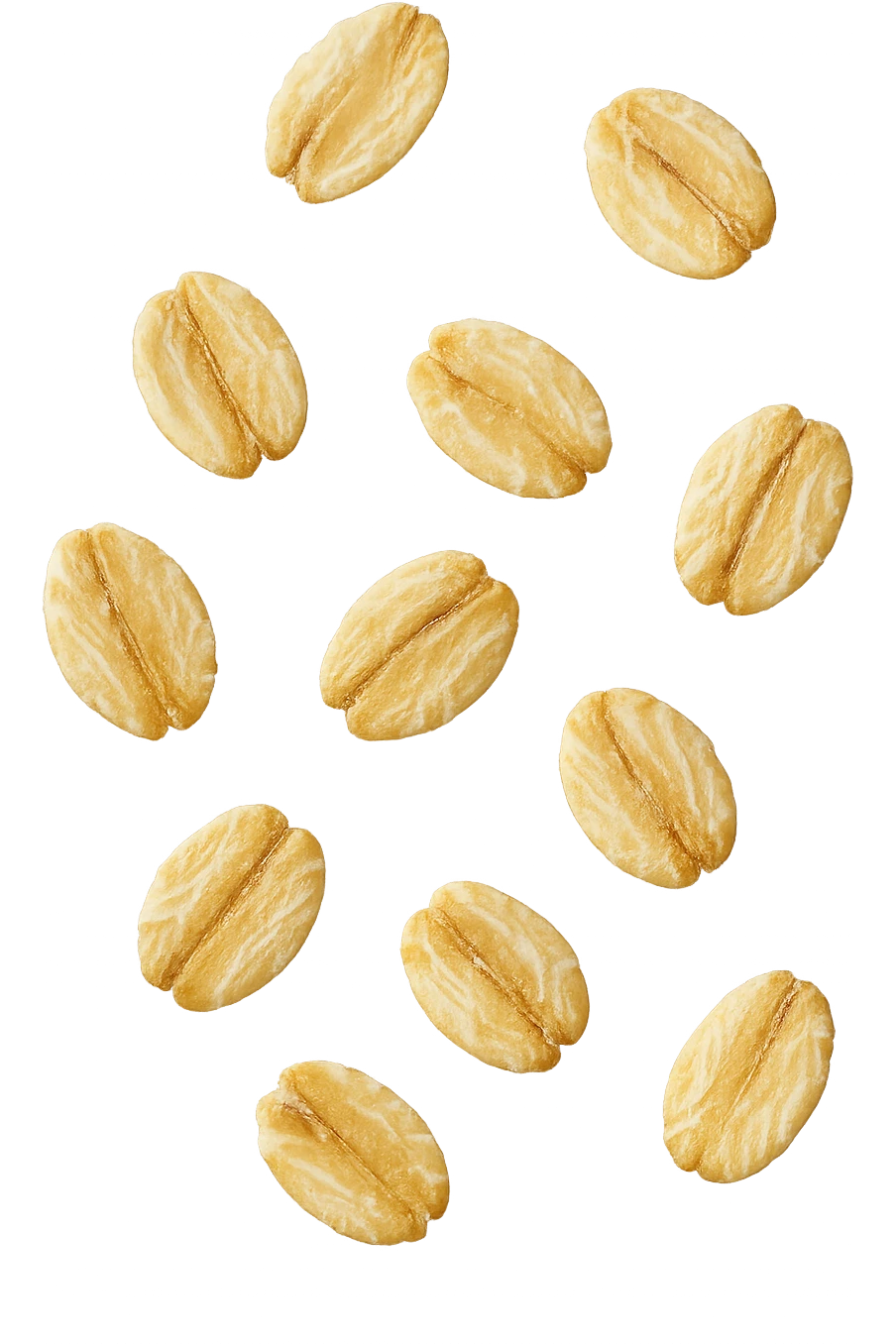 fiocchi di avena fluttuano in aria, iperrealistici 4k emoji