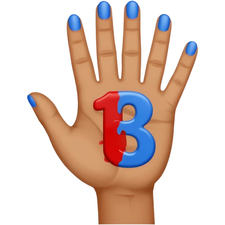 number onde hand  nfl blue (#00A3E0) and red (#F9423A) emoji