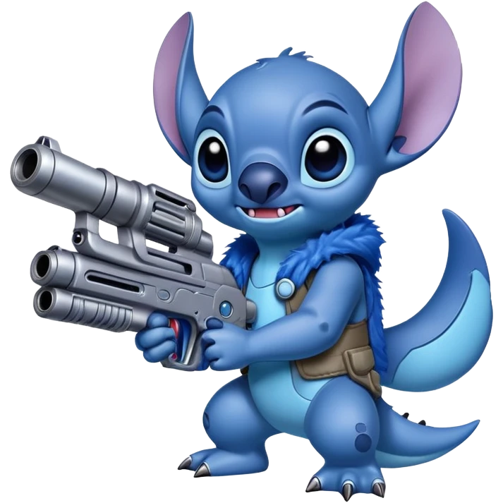 Stitch with alien guns emoji