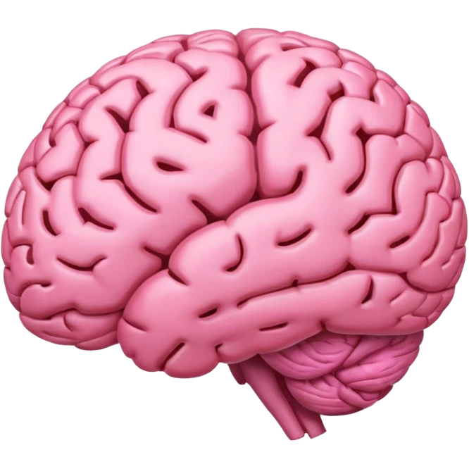 Pink brain emoji