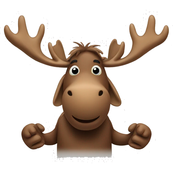 Moose with hands  emoji