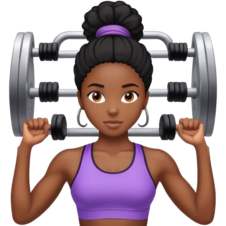Black girl gym emoji