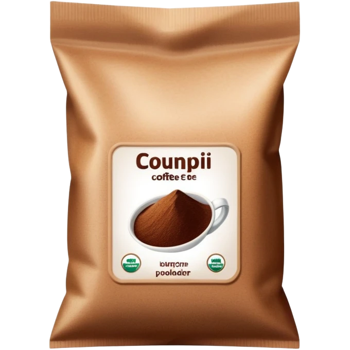 Instant coffee powder in bag emoji
