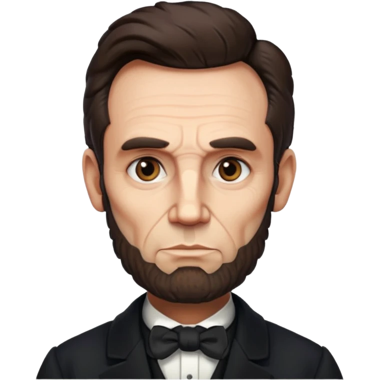 Illustrate Abraham Lincoln with  beard & classic black coat emoji