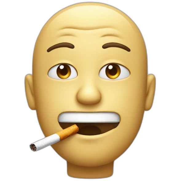Chat qui fume une cigarette emoji
