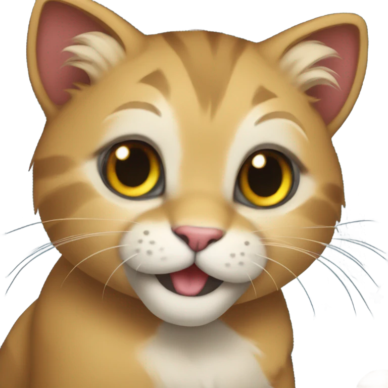 Kitty saying merry Christmas Eve lion emoji