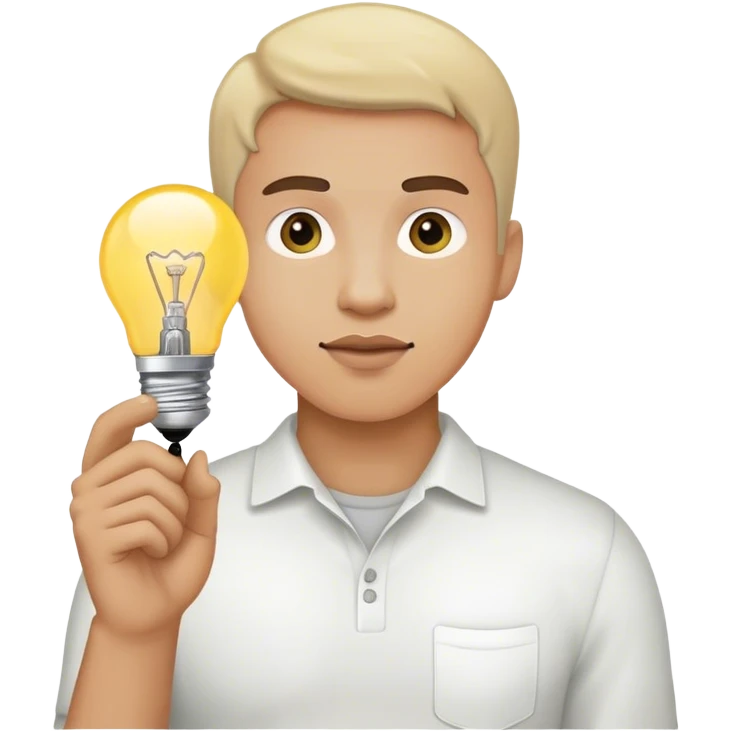 man with bulb emoji