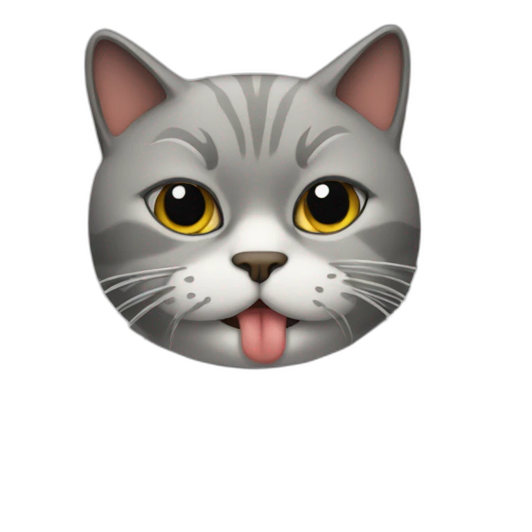 The guilty smoking cat emoji