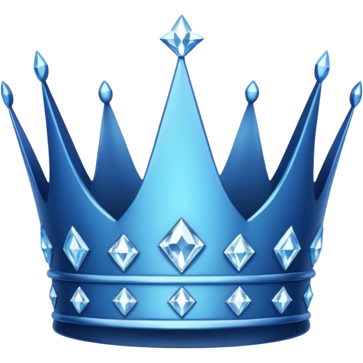 crown made of diamond blue emoji