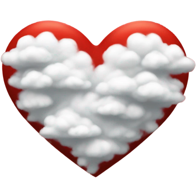 red heart in the clouds emoji