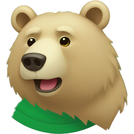 Bear in green circle emoji