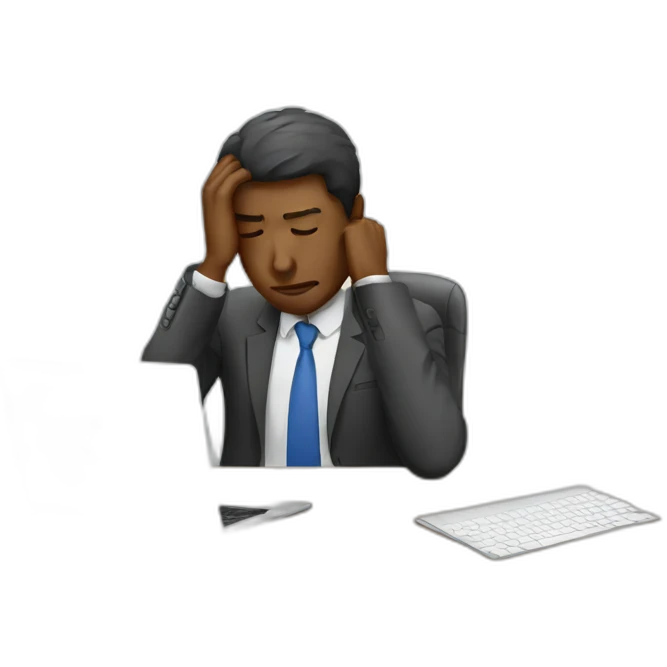 Exhausted entrepreneur emoji
