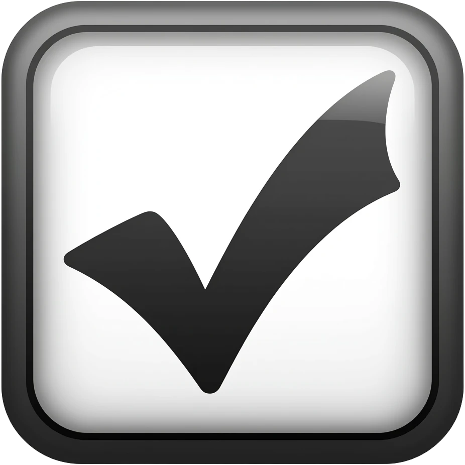 Black tick vrified emoji