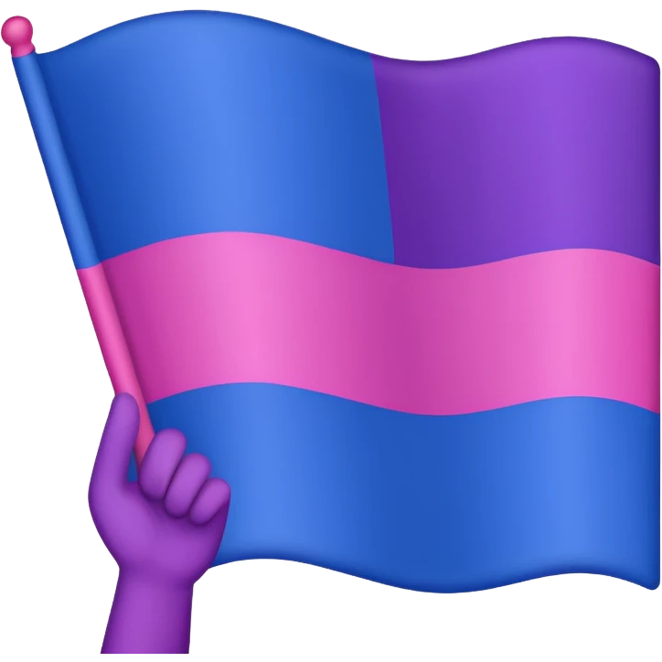 Bisexual flag pink purple blue emoji