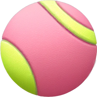 Soft pink tennis ball emoji