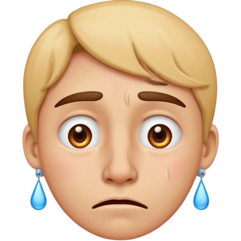 Nervous with flared nose and tears emoji emoji