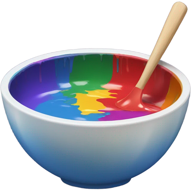 Bowl with paint emoji