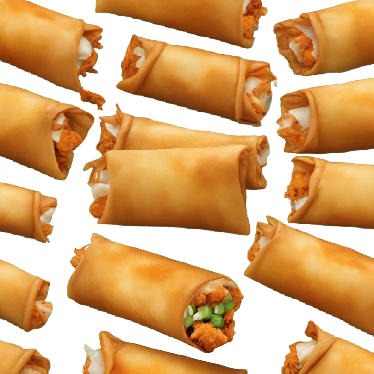 Buffalo chicken eggrolls emoji