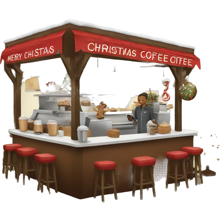 Christmas coffee shop emoji