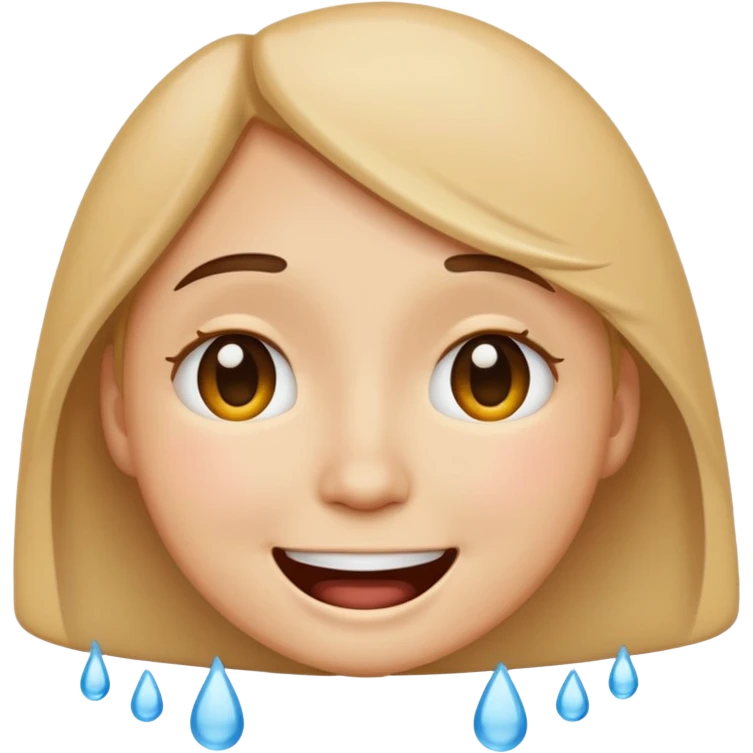 Create a emoji that shows pain is hideing behind happiness emoji