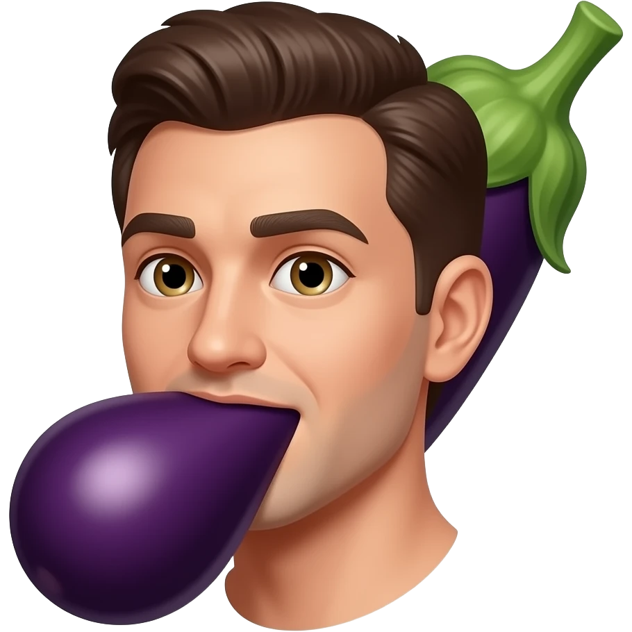 eggplant in someone emoji