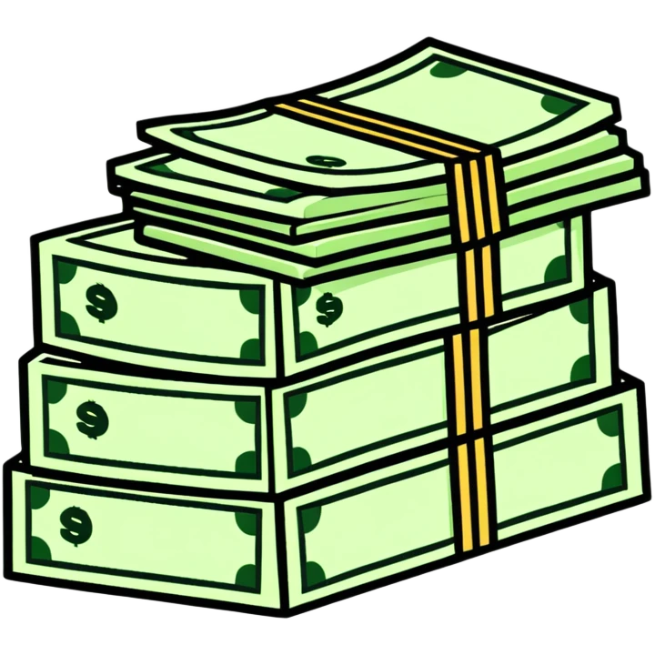 cash bundle money stack emoji