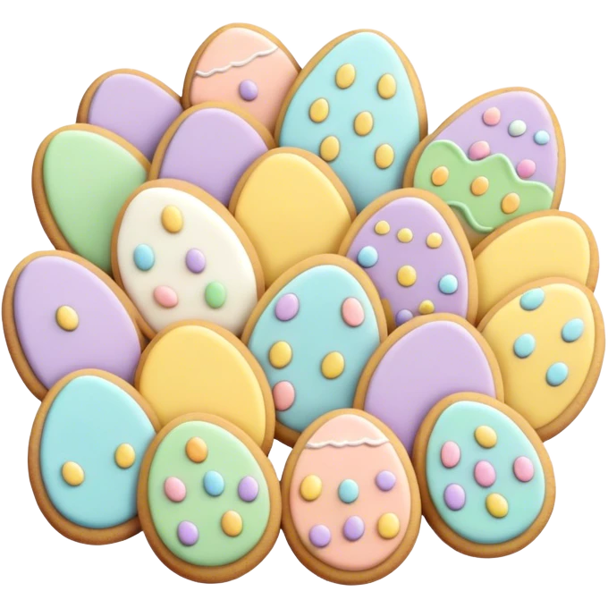 Pastel spring Easter cookies  emoji