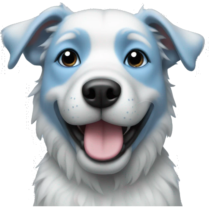 Blue dog emoji
