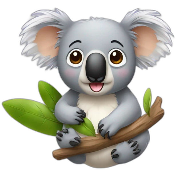 Koala with a moustsche emoji