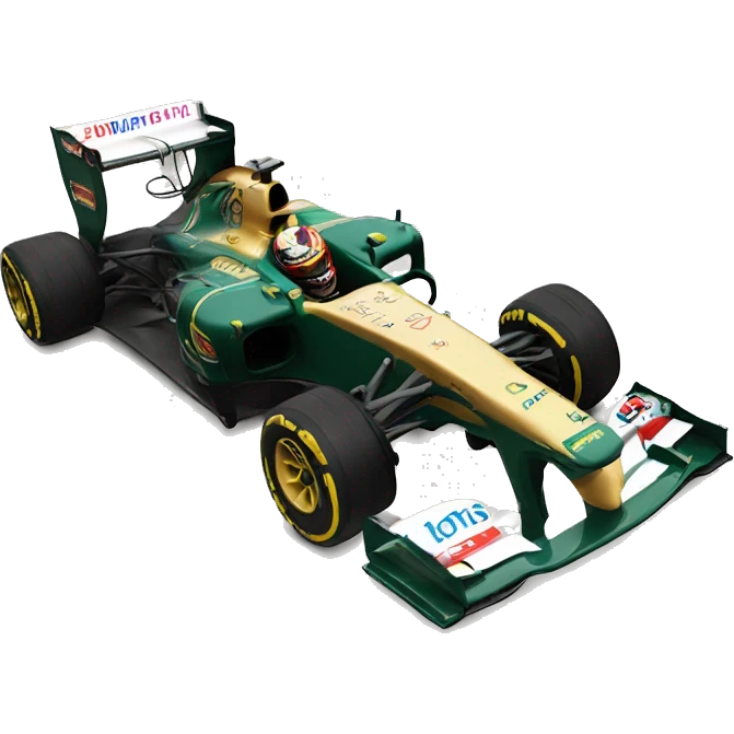 2012 formula 1 car with Lotus  emoji