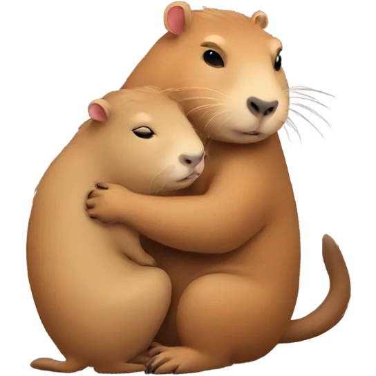 capybara hugs kitten emoji
