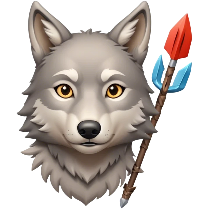 wolf with arrows in him emoji