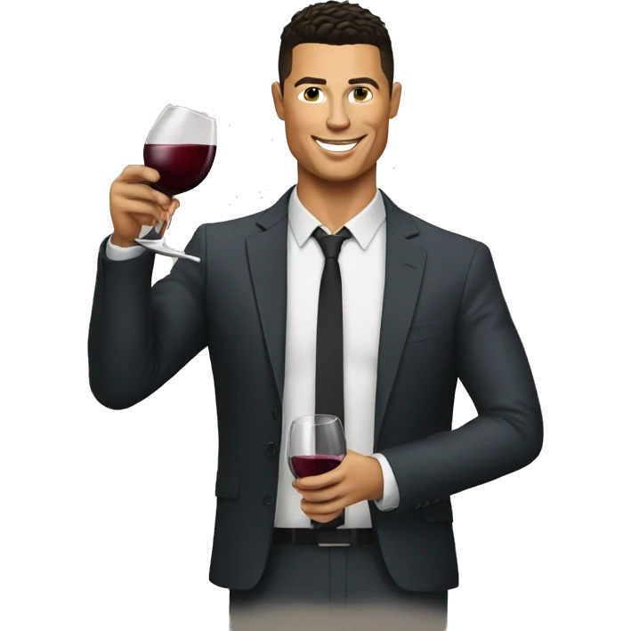 ronaldo drinking wine emoji
