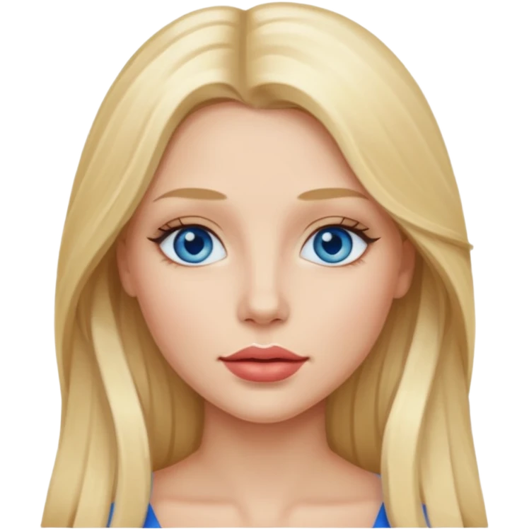 sluty blonde big boobs blue eyes long hair huge lips emoji