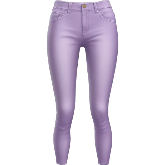 Realistic pair of pastel purple jeggings pants isolated.  emoji
