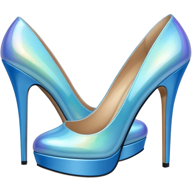 blue fairy high-heeled shoes emoji