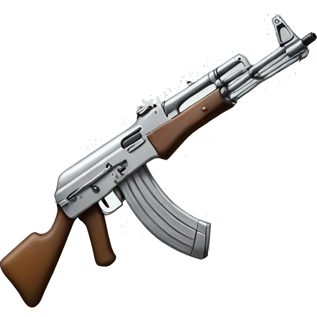 silver ak 47 emoji
