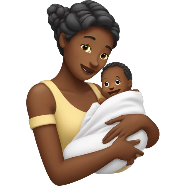 lady holding baby emoji