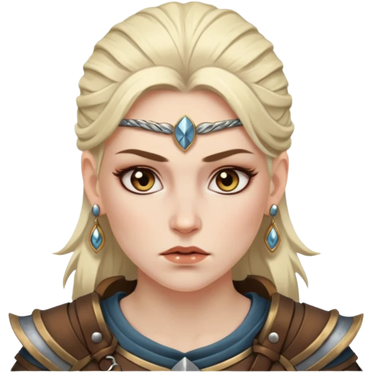 ESO female nordic warrior with lashes and earrings emoji
