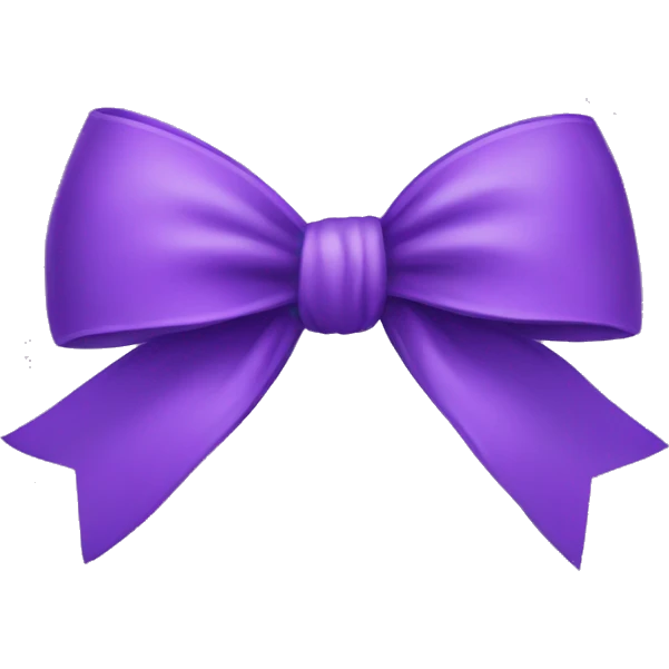 Purple bow emoji