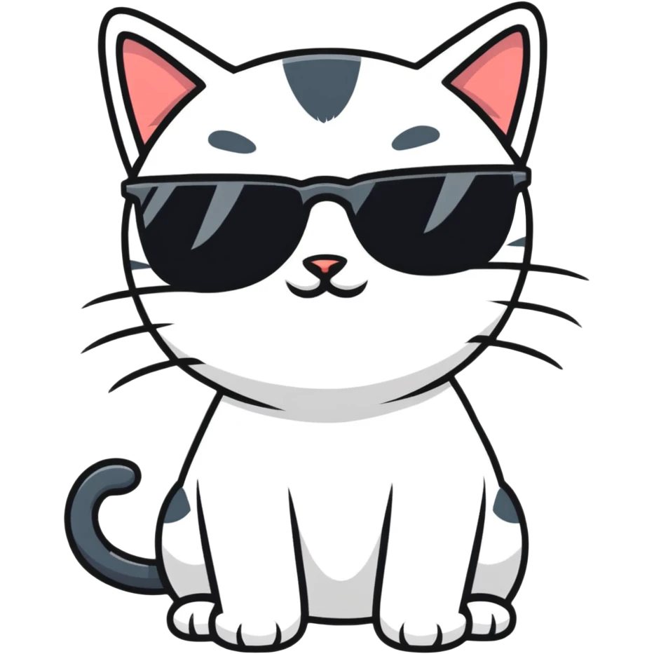 Cat with sunglasses emoji