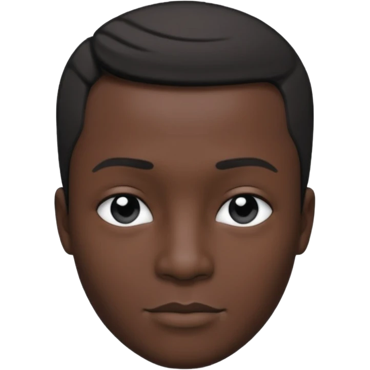 Male black white photo style head emoji