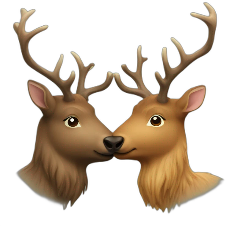 Elk Kissing emoji