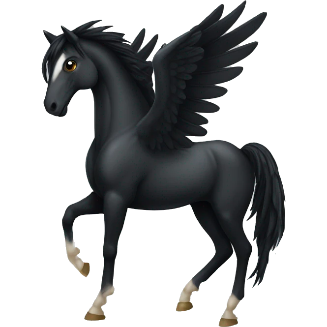 Black winged horse emoji