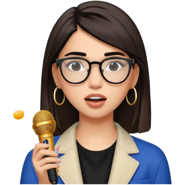 dua lipa with glasses singing  emoji